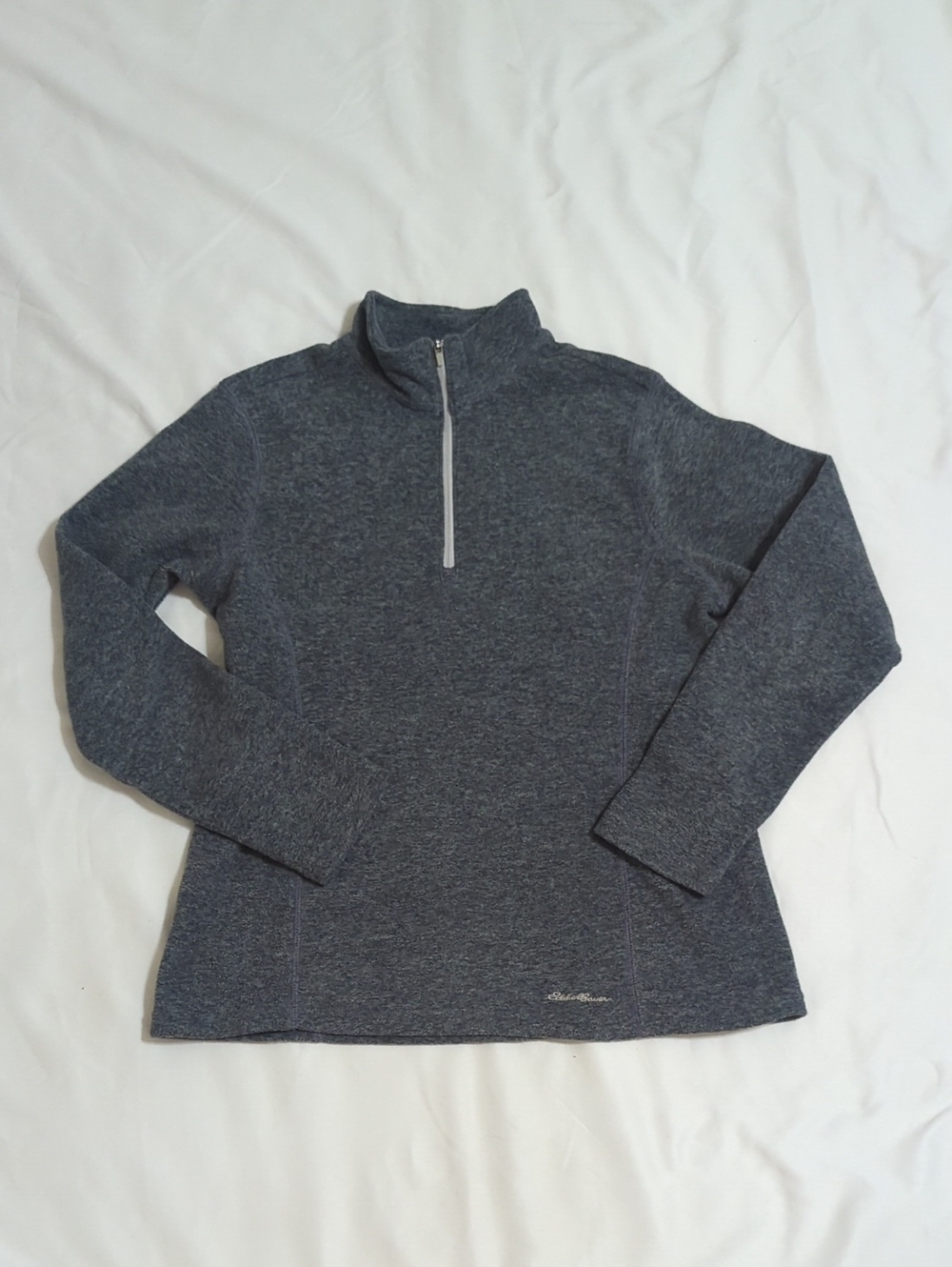 Eddie Bauer 1/4 Zip Fleece, Color Heather Gray Size M